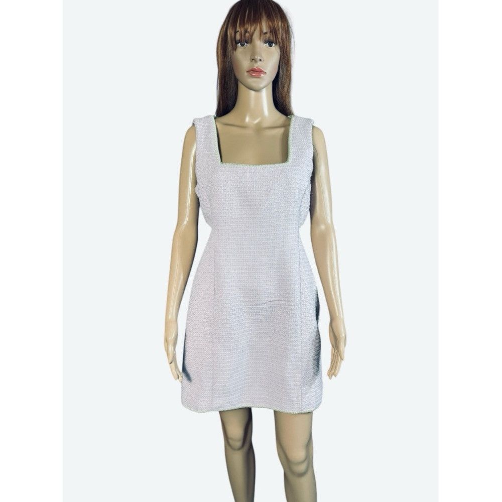 7 For All Mankind NWT New 7 For All Mankind Lilac Tweed Cut-Out Mini Dress Si Size M / US 6-8 / IT 42-44 - 1 Thumbnail