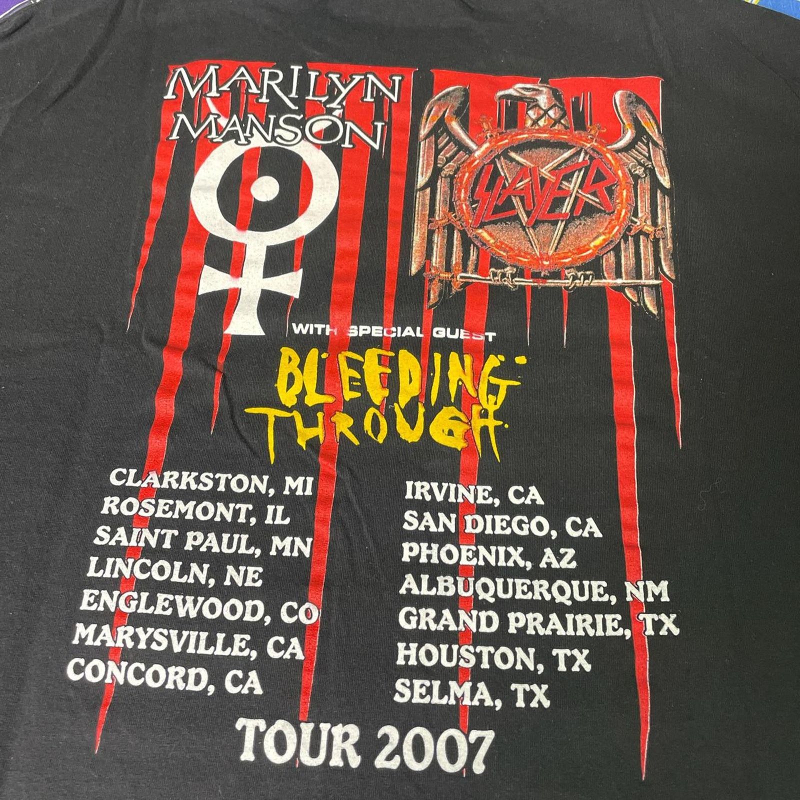 Marilyn Manson × Vintage Vintage Y2K 2007 Marilyn Manson Eat Me Drink Me Tour Tee Size US XL / EU 56 / 4 - 4 Thumbnail