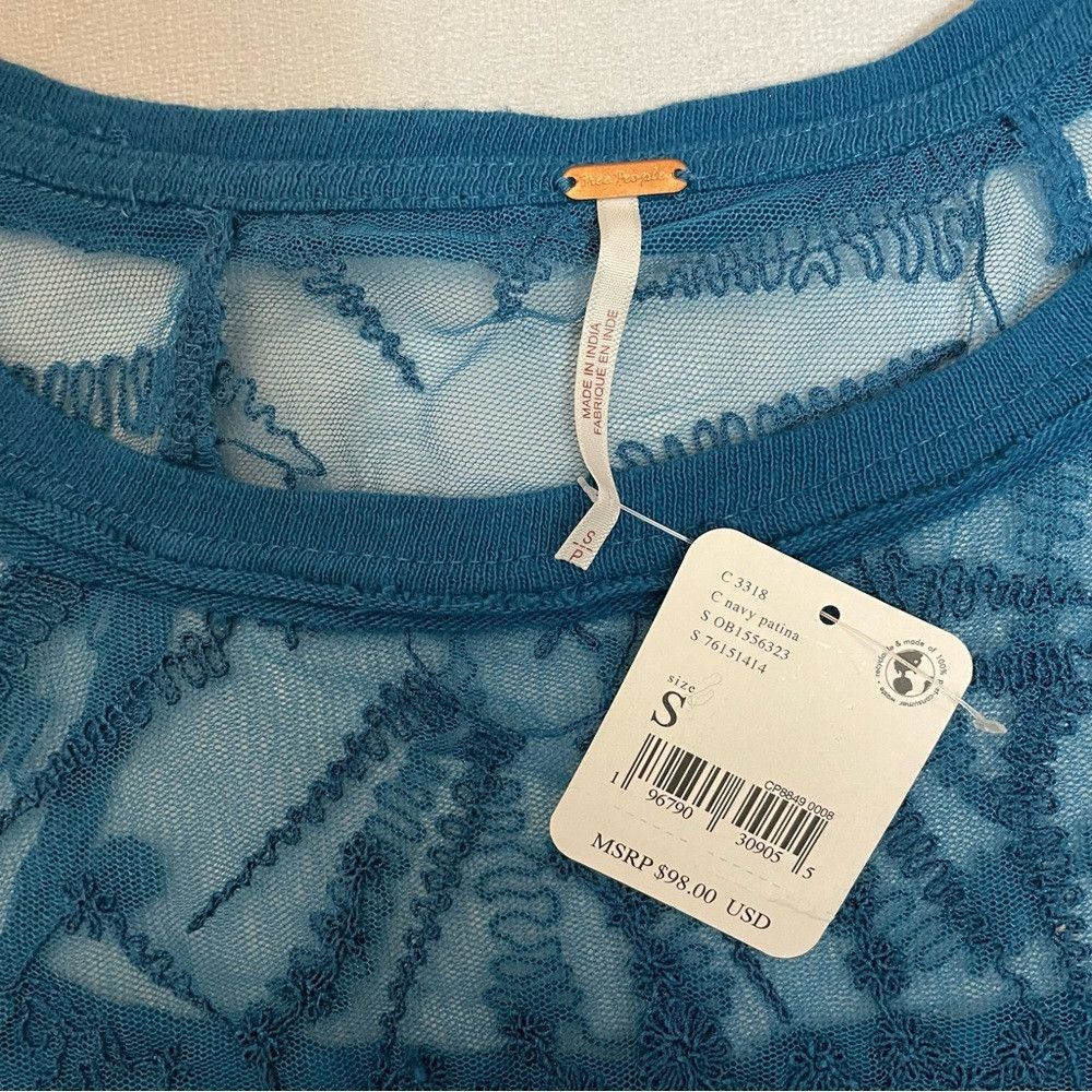 Free People NWT New Free People Sidney Embroidered Mixed Media Long Sle Size S / US 4 / IT 40 - 8 Thumbnail