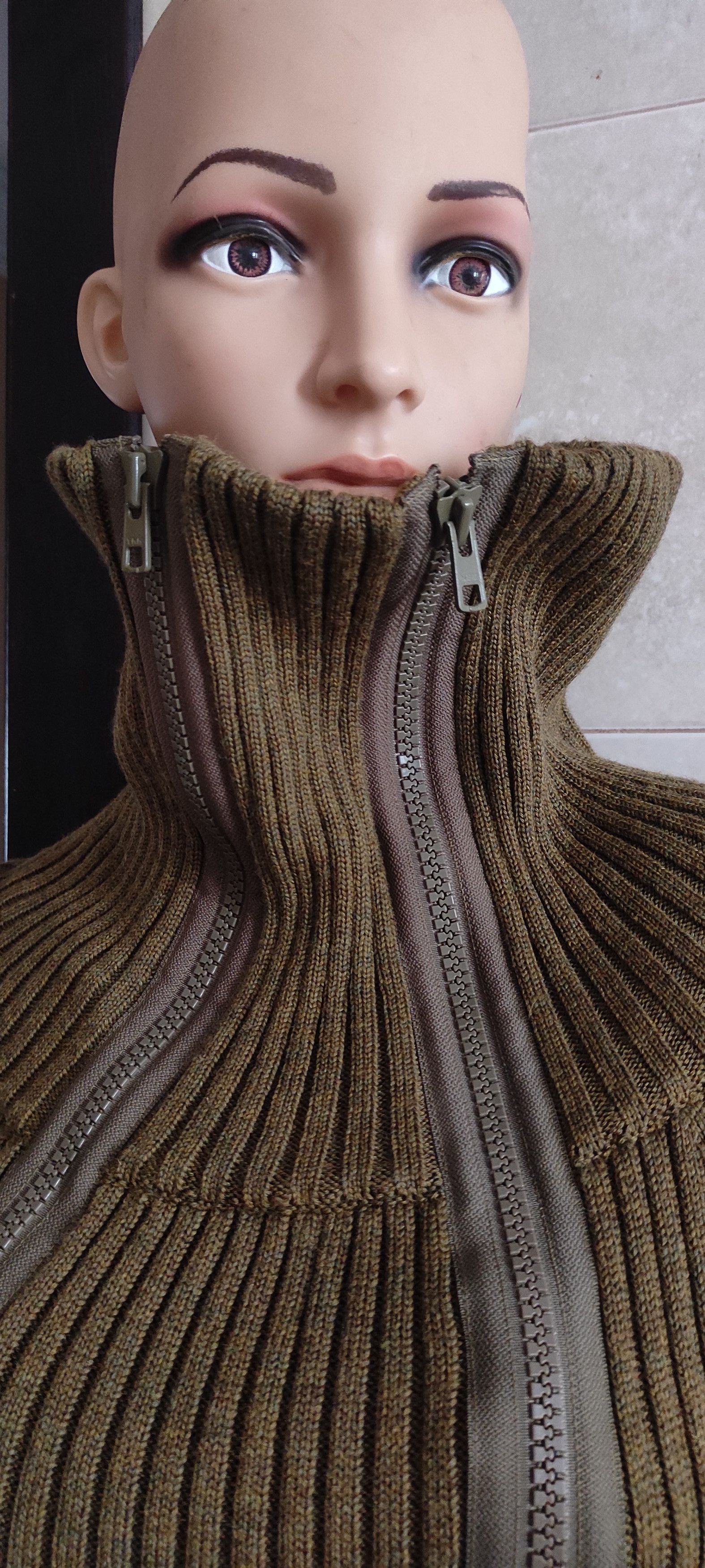 Other KYUSO Joke & Egidio Virgin Wool Sweater Bouble Zipper Green Size M / US 6-8 / IT 42-44 - 6 Thumbnail