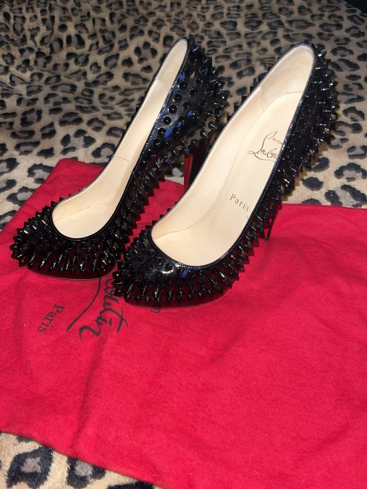 Christian Louboutin Christian Louboutin patent alti spiked heels Size US 6.5 / IT 36.5 - 3 Thumbnail