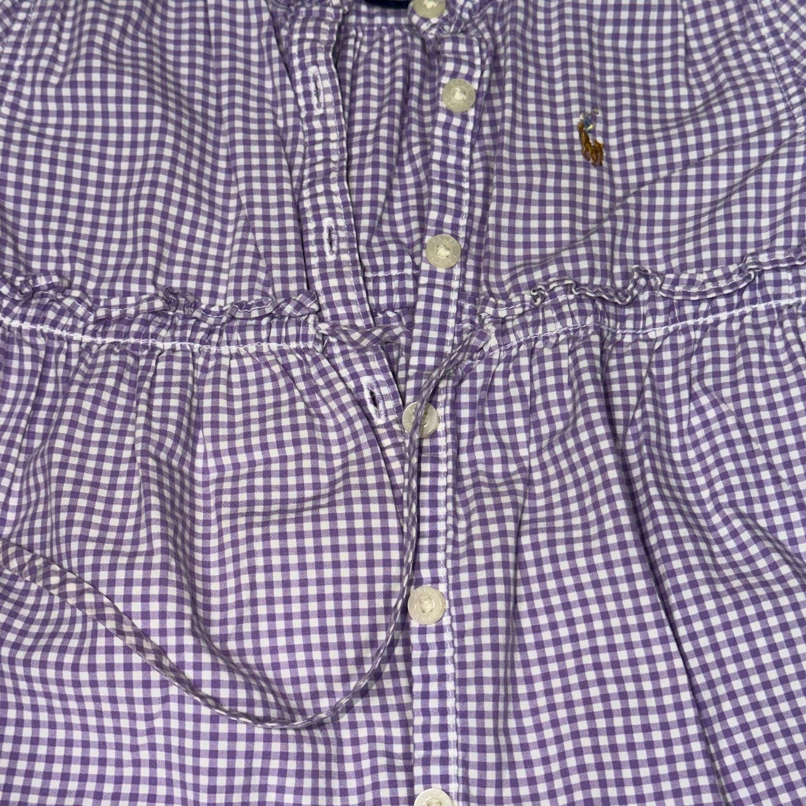 Polo Ralph Lauren Ralph Lauren Purple Gingham Short Sleeve Shirt Size 4/4T Size ONE SIZE - 2 Thumbnail
