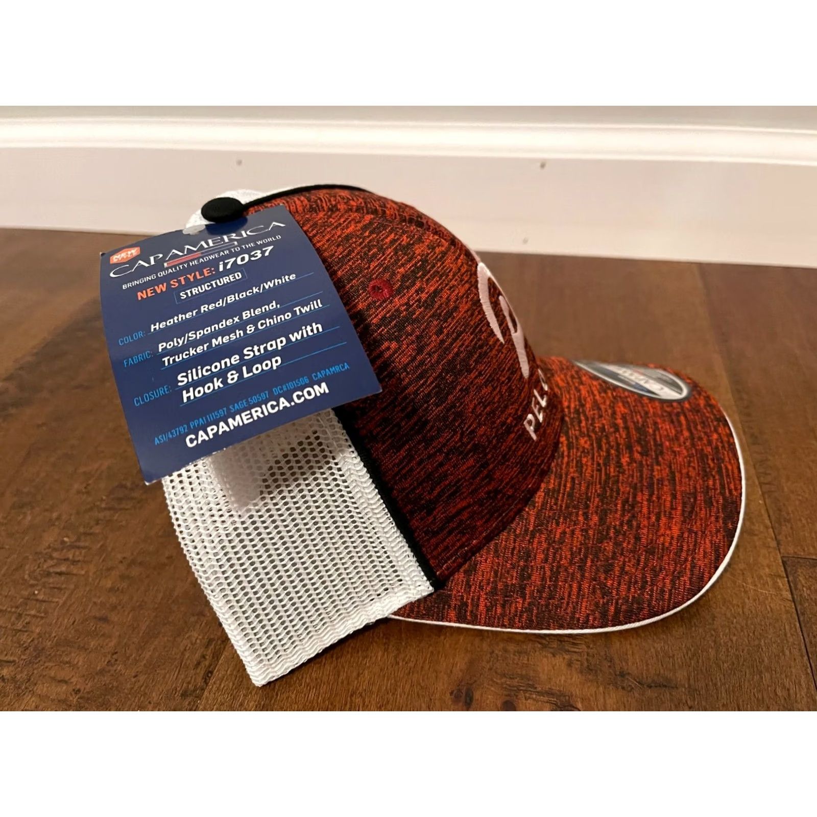 Logo 7 Peloton Cycling Bike Bicycling UV UPF 50 Guard Performance Cap Hat Red Adjustable Mens Size ONE SIZE - 2 Thumbnail