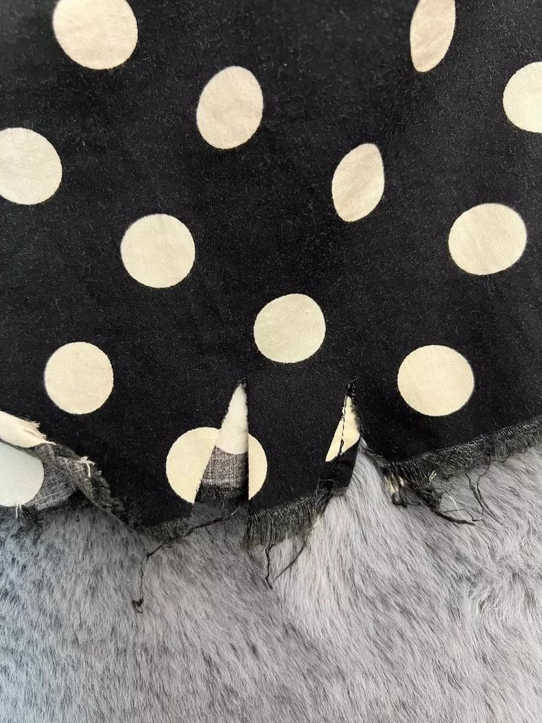 Saint Laurent Paris Saint Laurent Paris size 38 Fringed black and white polka- Size US M / EU 48-50 / 2 - 5 Thumbnail