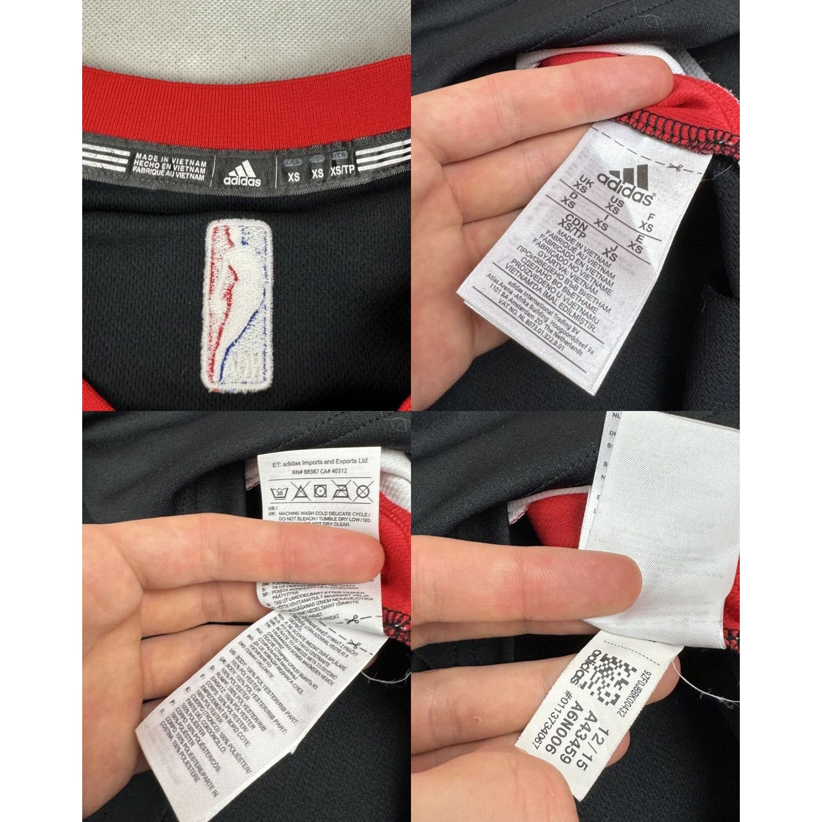 Adidas Adidas Men Black Portland Trail Blazers Basketball Jersey XS Size US XS / EU 42 / 0 - 2 Thumbnail
