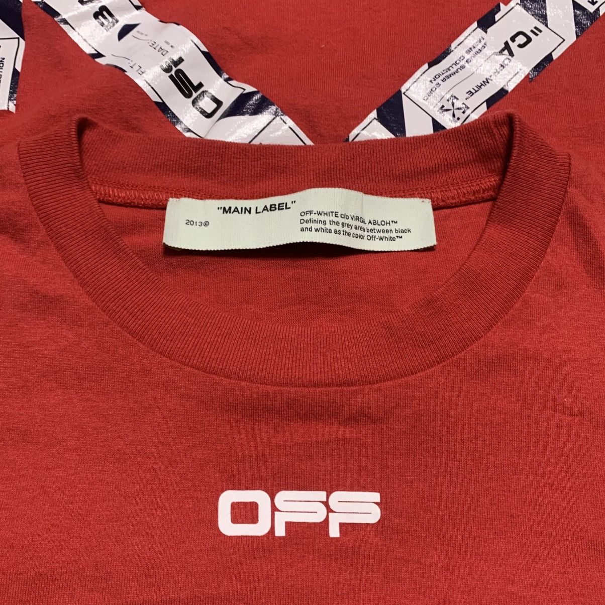 Off-White Off White Large Airport Arrows Red Tee Virgil Abloh Size US L / EU 52-54 / 3 - 5 Thumbnail