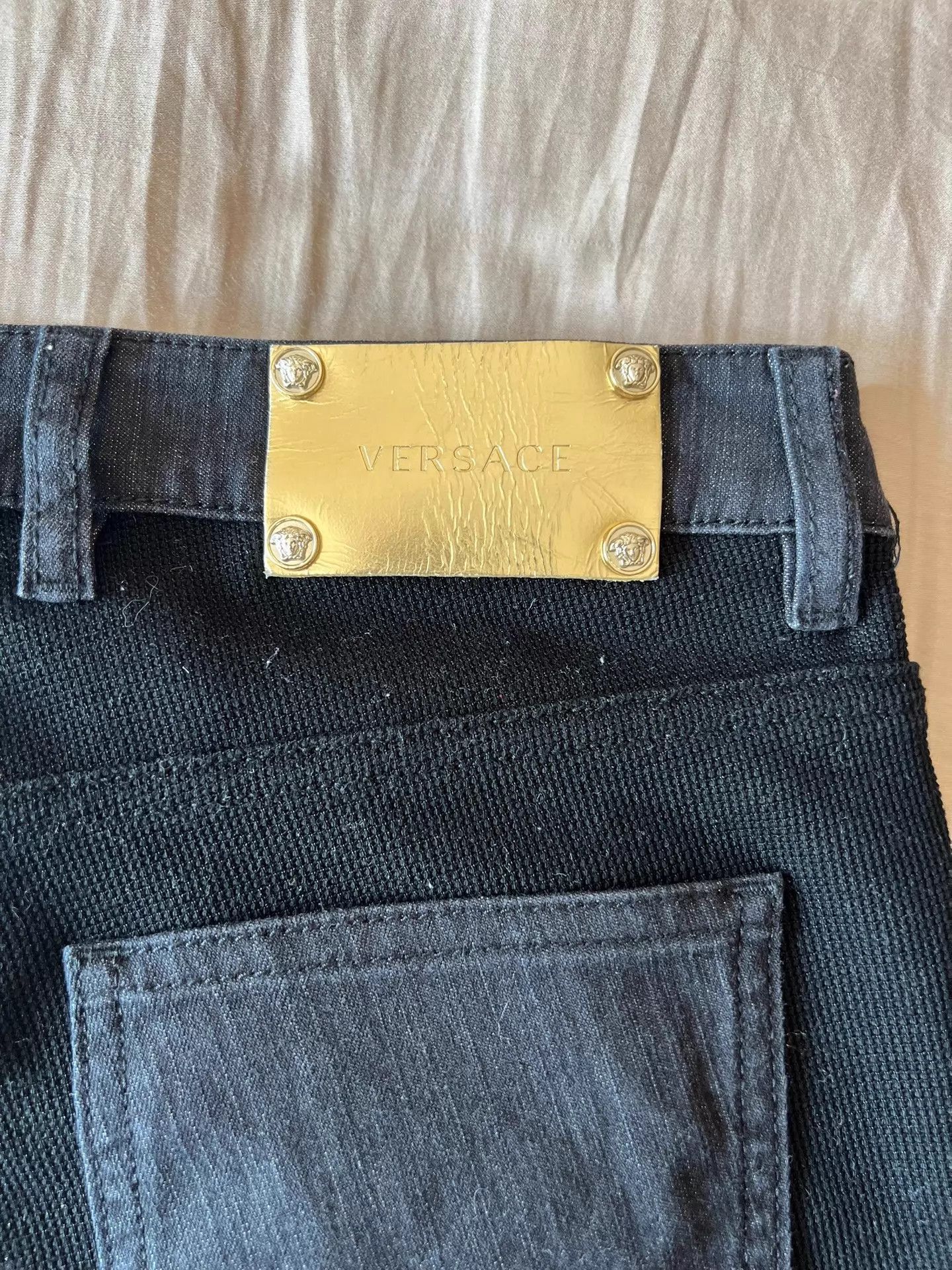 Versace VERSACE Black Jeans Women's 26 Hem Slit Worn Size 26" / US 2 / IT 38 - 5 Thumbnail