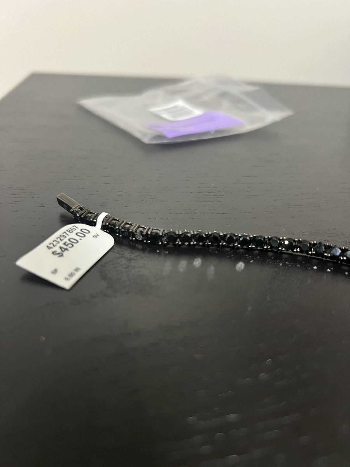 Esquire Esquire Black Cubic Zirconia Tennis Bracelet Size ONE SIZE - 5 Thumbnail
