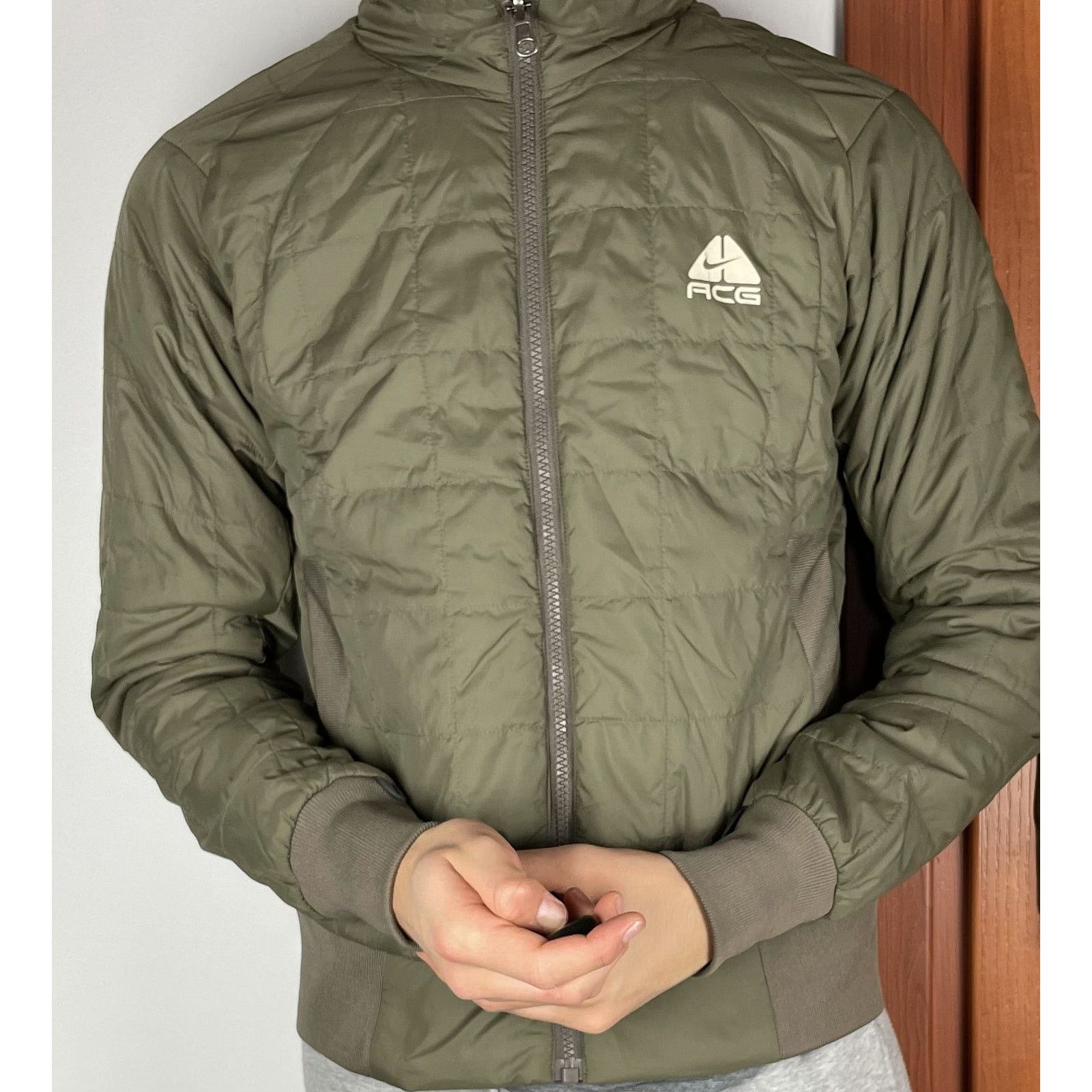 Nike × Vintage Nike ACG Men's Green Full Zip Long Sleeve Jacket Medium Size US M / EU 48-50 / 2 - 2 Thumbnail