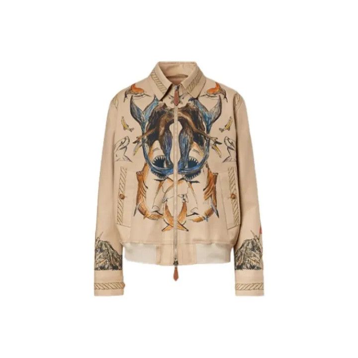 Burberry Burberry Ocean Sketch Print Long Sleeve Jacket Size US L / EU 52-54 / 3 - 1 Thumbnail