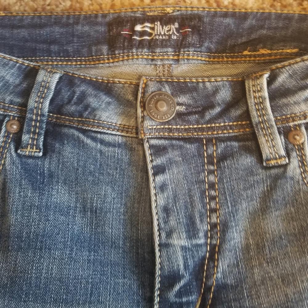 Designer Silver Izzy Ankle Slim Cropped Jean's 28X27 Size 28" / US 6 / IT 42 - 4 Thumbnail