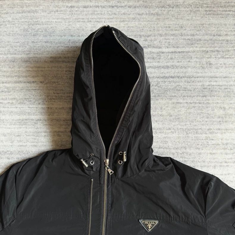 Prada Prada label double zipper hooded jacket sports jacket 2501- Size US M / EU 48-50 / 2 - 4 Thumbnail