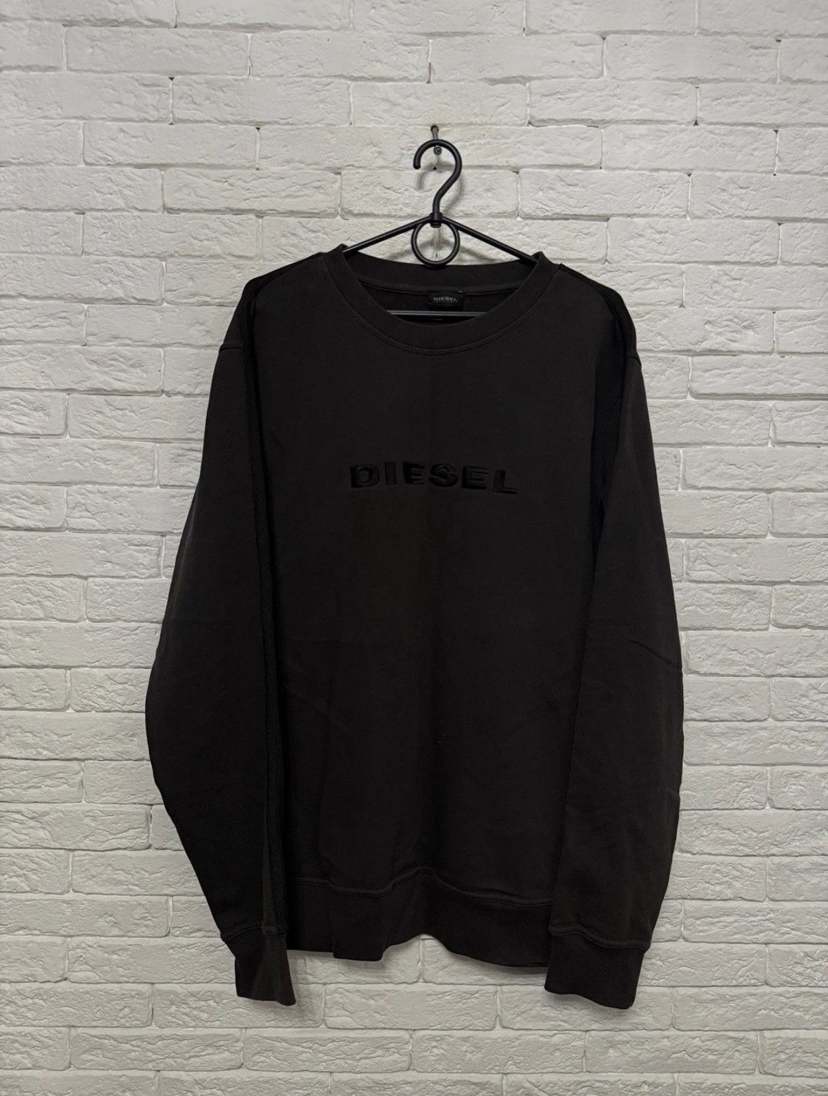 Diesel Diesel Sweatshirt Huge Embroidered Logo Sz L Size US L / EU 52-54 / 3 - 1 Thumbnail