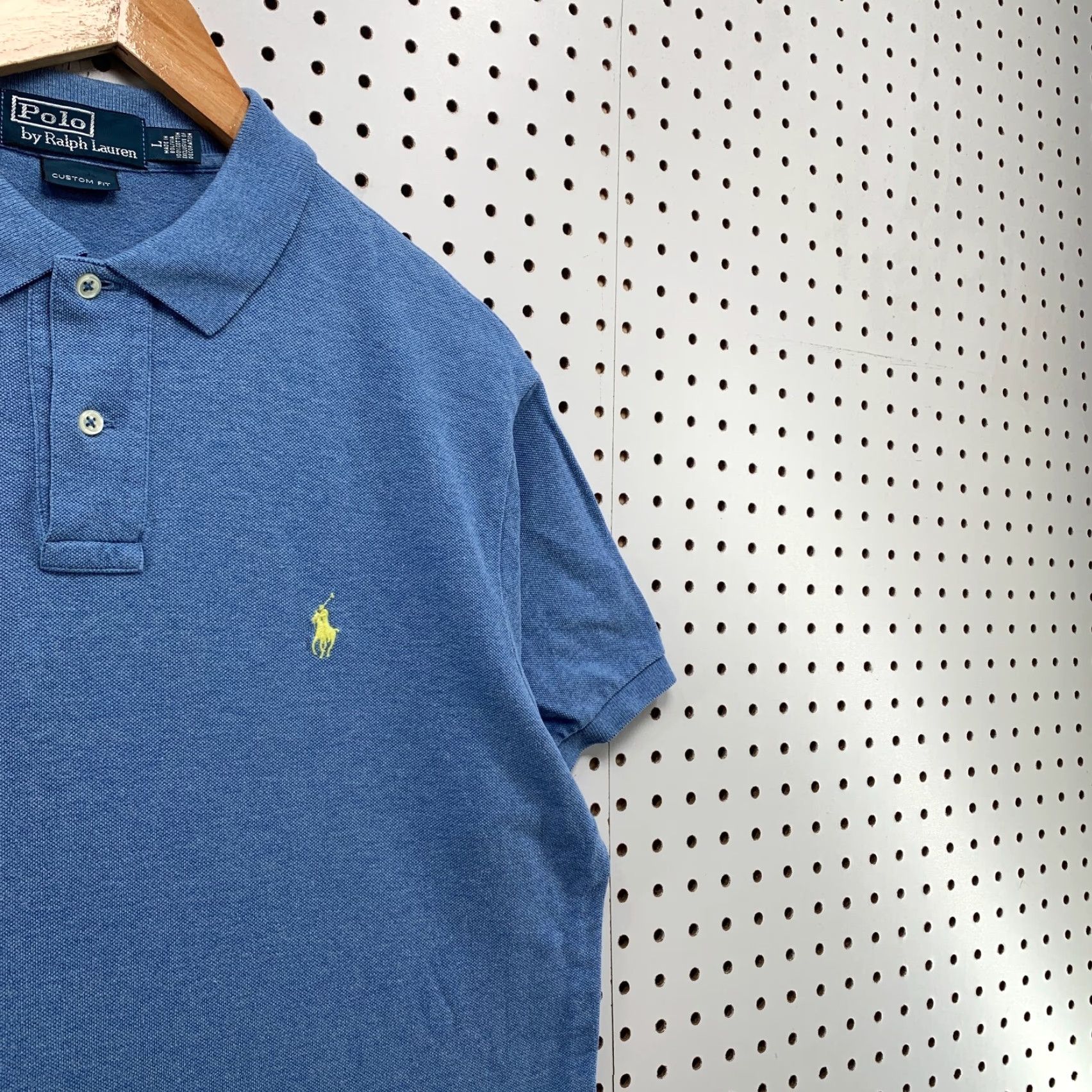 Polo Ralph Lauren Polo Ralph Lauren Collared Shirt Mens Large Blue Yellow Pony Custom 22x31 Size US L / EU 52-54 / 3 - 7 Thumbnail