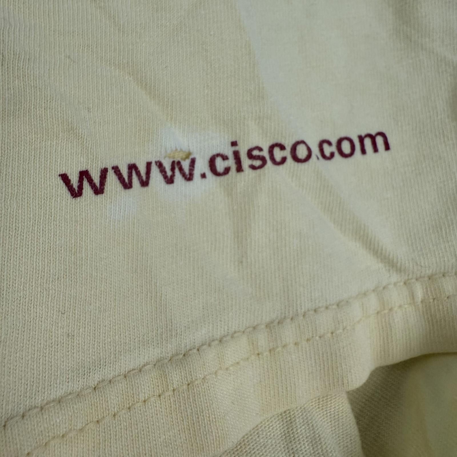 Hanes Vintage Cisco Systems T-Shirt Hanes Beefy-T 2XL Yellow GRAIL Size US XXL / EU 58 / 5 - 7 Thumbnail