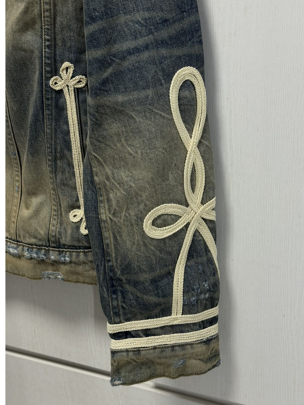 Amiri Blue Vintage Denim Roping Slim-Fit Trucker Jacket Size XL Size US XL / EU 56 / 4 - 4 Thumbnail