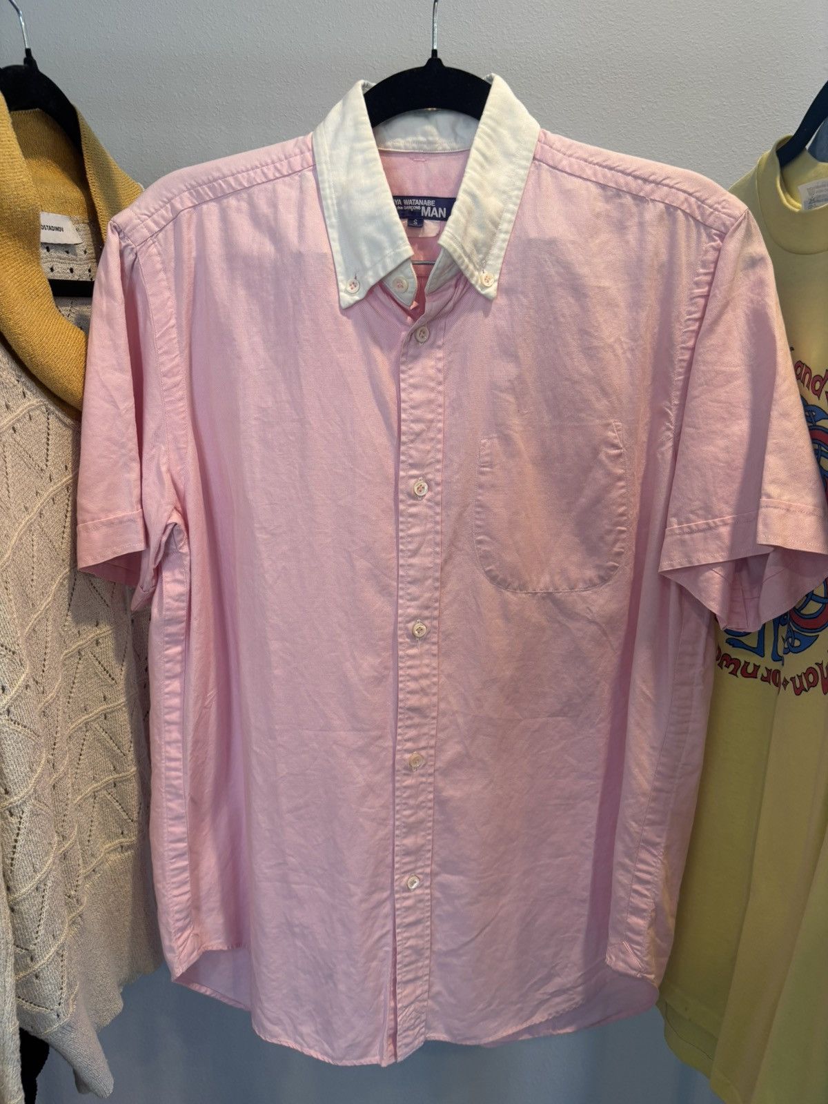 Junya Watanabe Junya Watanabe🦩 (Comme Des Garçon Homme) Pink Button Up Size US S / EU 44-46 / 1 - 1 Thumbnail