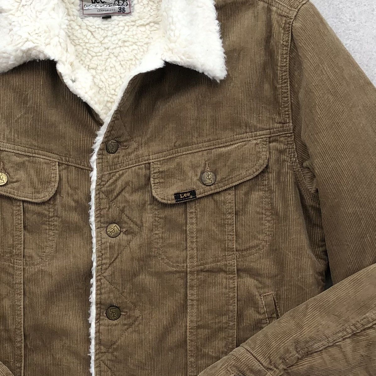 Lee Vintage Storm Rider Lee Lined Sherpa Corduroy Trucker Jacket Size US M / EU 48-50 / 2 - 6 Thumbnail