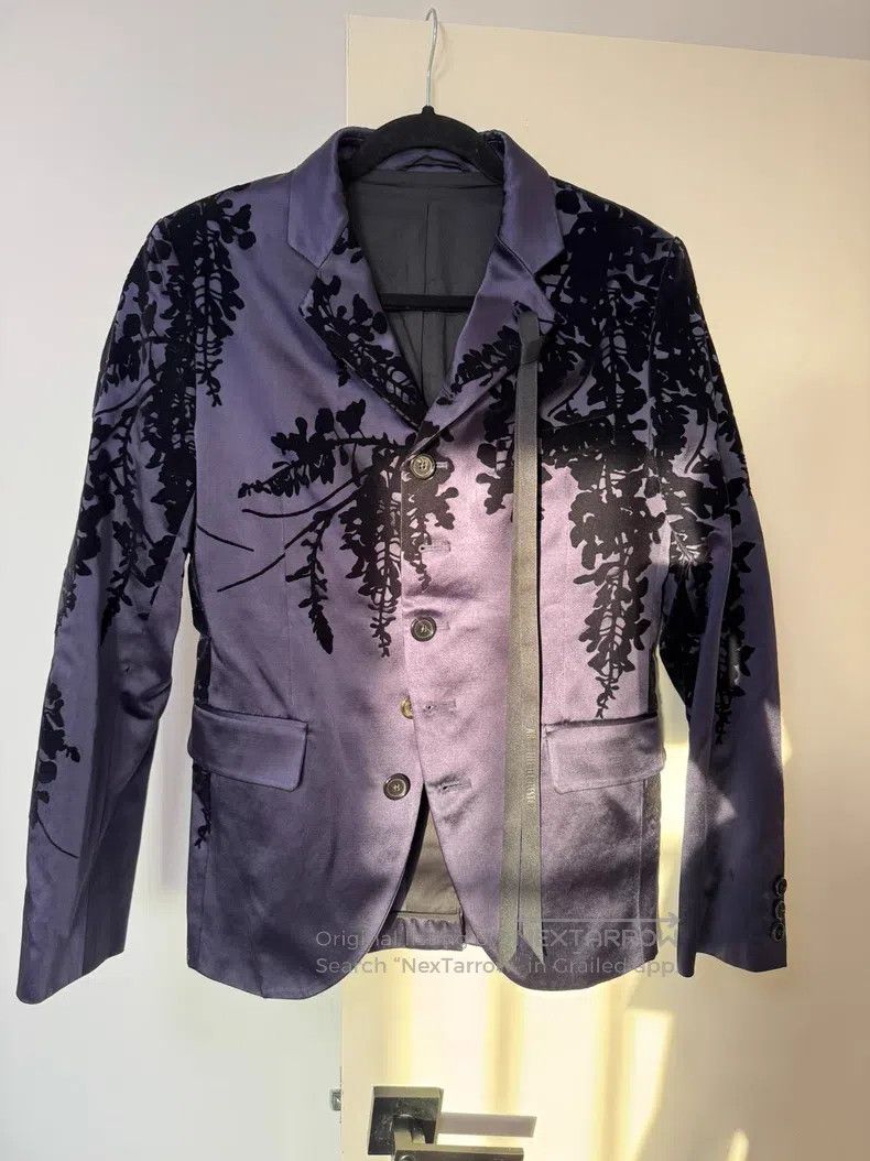 Ann Demeulemeester Ann Demeulemeester Size xs wisteria flocked double-breaste Size 34S - 2 Thumbnail