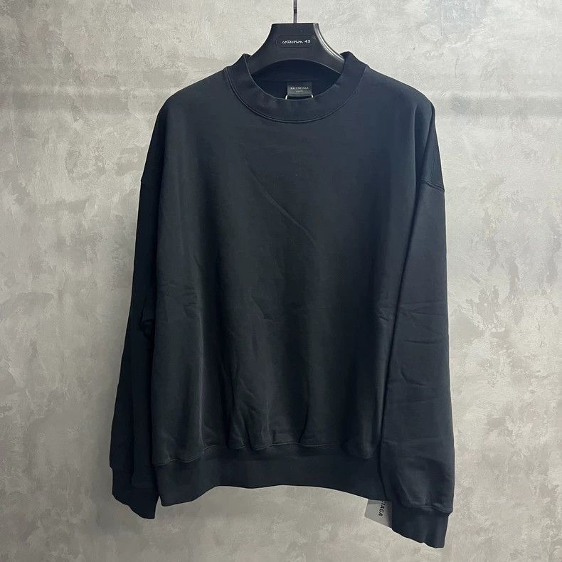 Balenciaga Balenciaga Black embroidered logo sweatshirt Size US XL / EU 56 / 4 - 1 Thumbnail