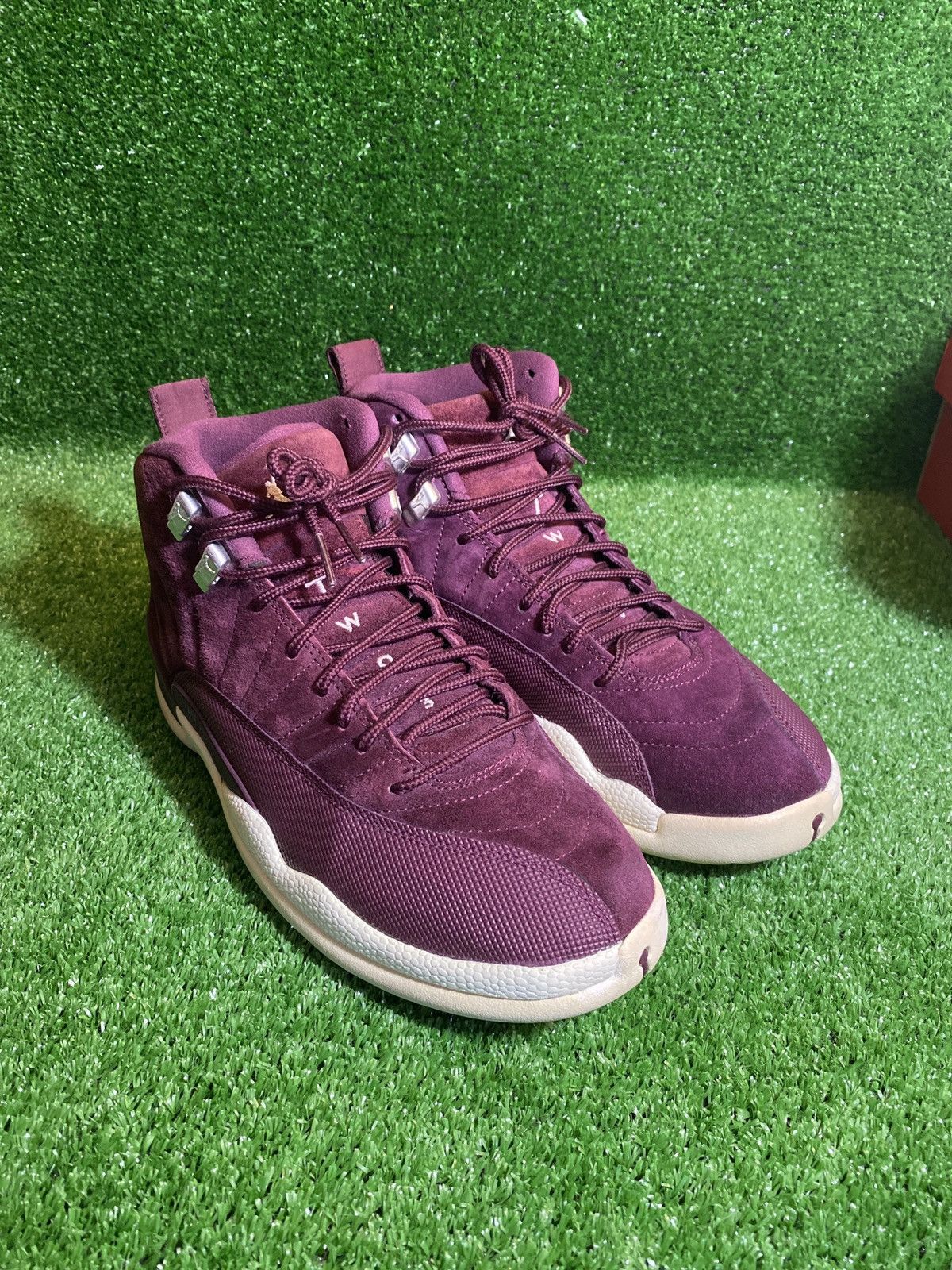 image of Jordan Brand Retro 12 “Bordeaux” Shoes in Red, Men's (Size 8)