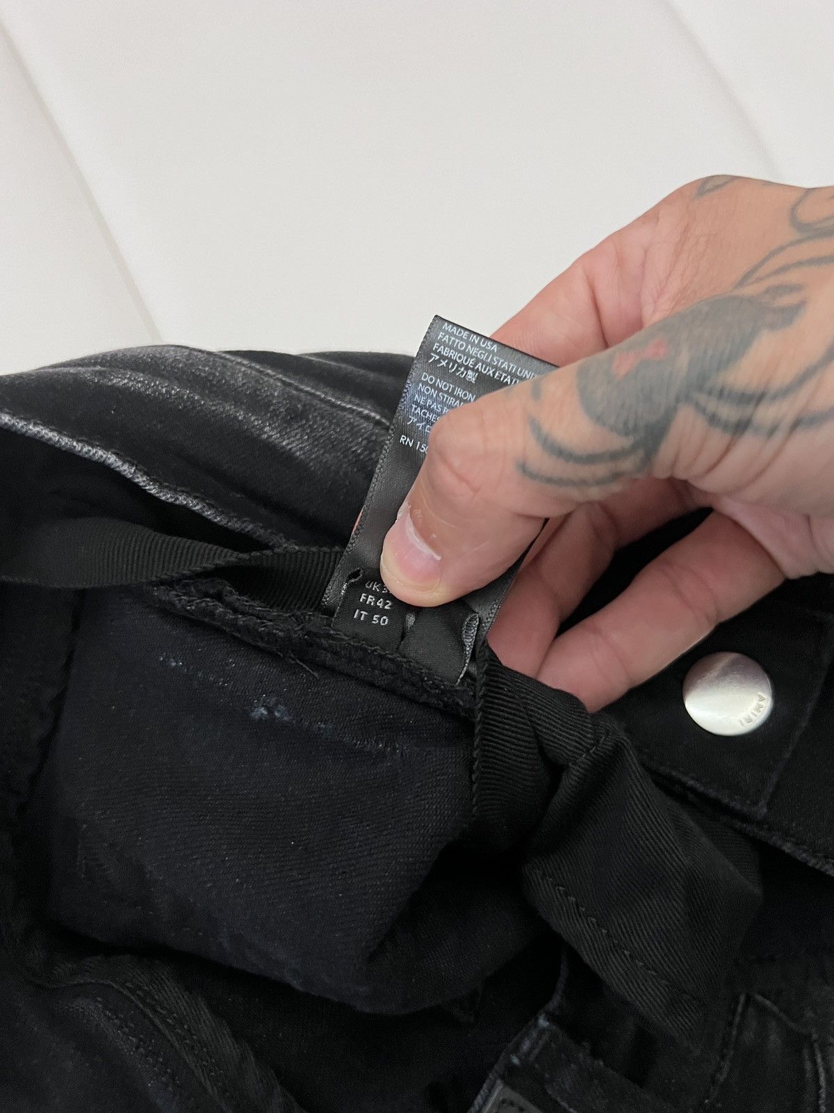 Amiri Amiri pink patch mx1 jeans Size US 34 / EU 50 - 10 Thumbnail