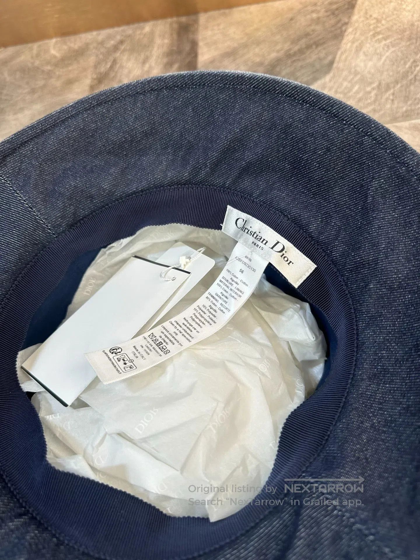 Dior Dior Classic Denim Bucket Hat. Size ONE SIZE - 9 Thumbnail