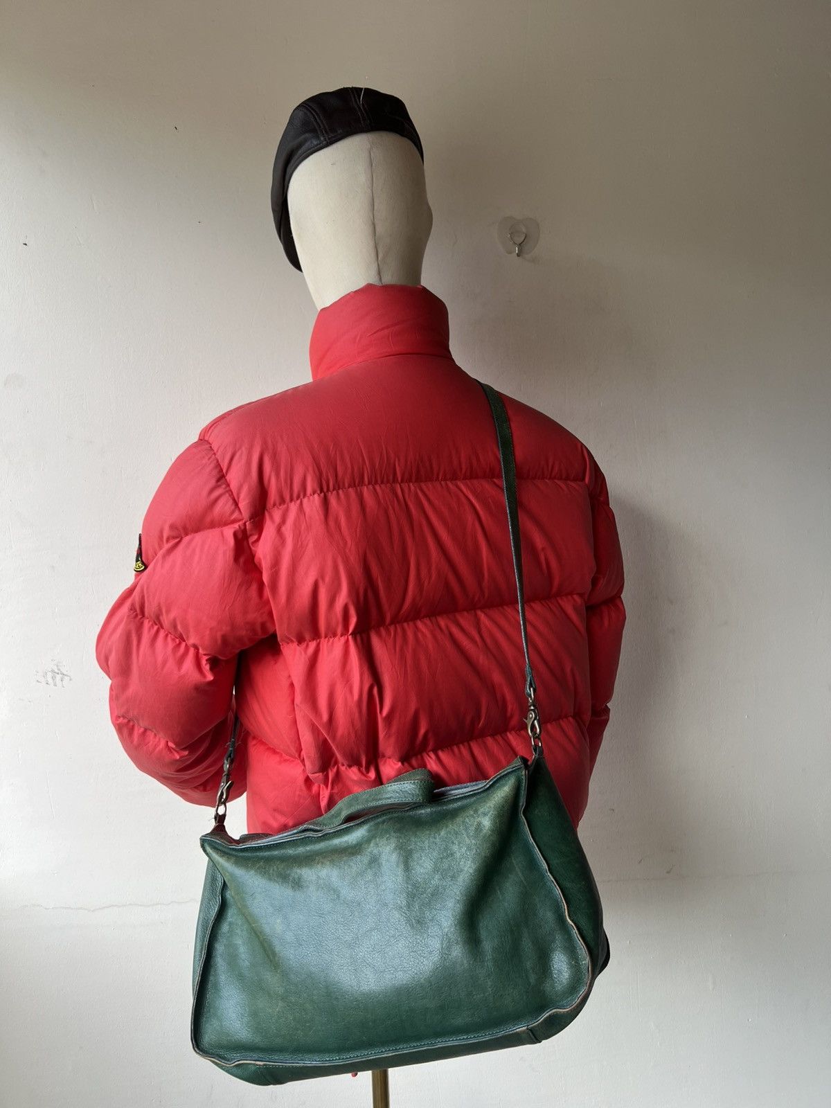 Leather Vintage B. Stuff Japan Faded Patina All Leather 2 Way Bag Size ONE SIZE - 3 Thumbnail