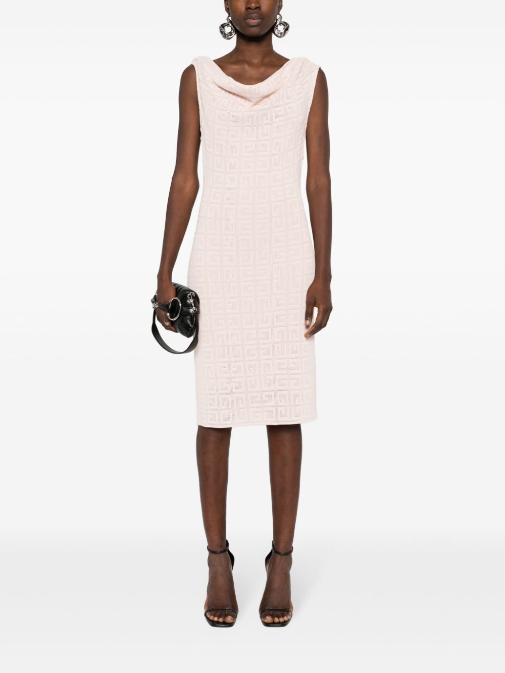 Givenchy o1srvl11e0125 4G-Patterned Midi Dress in Beige Size S / US 4 / IT 40 - 2 Thumbnail