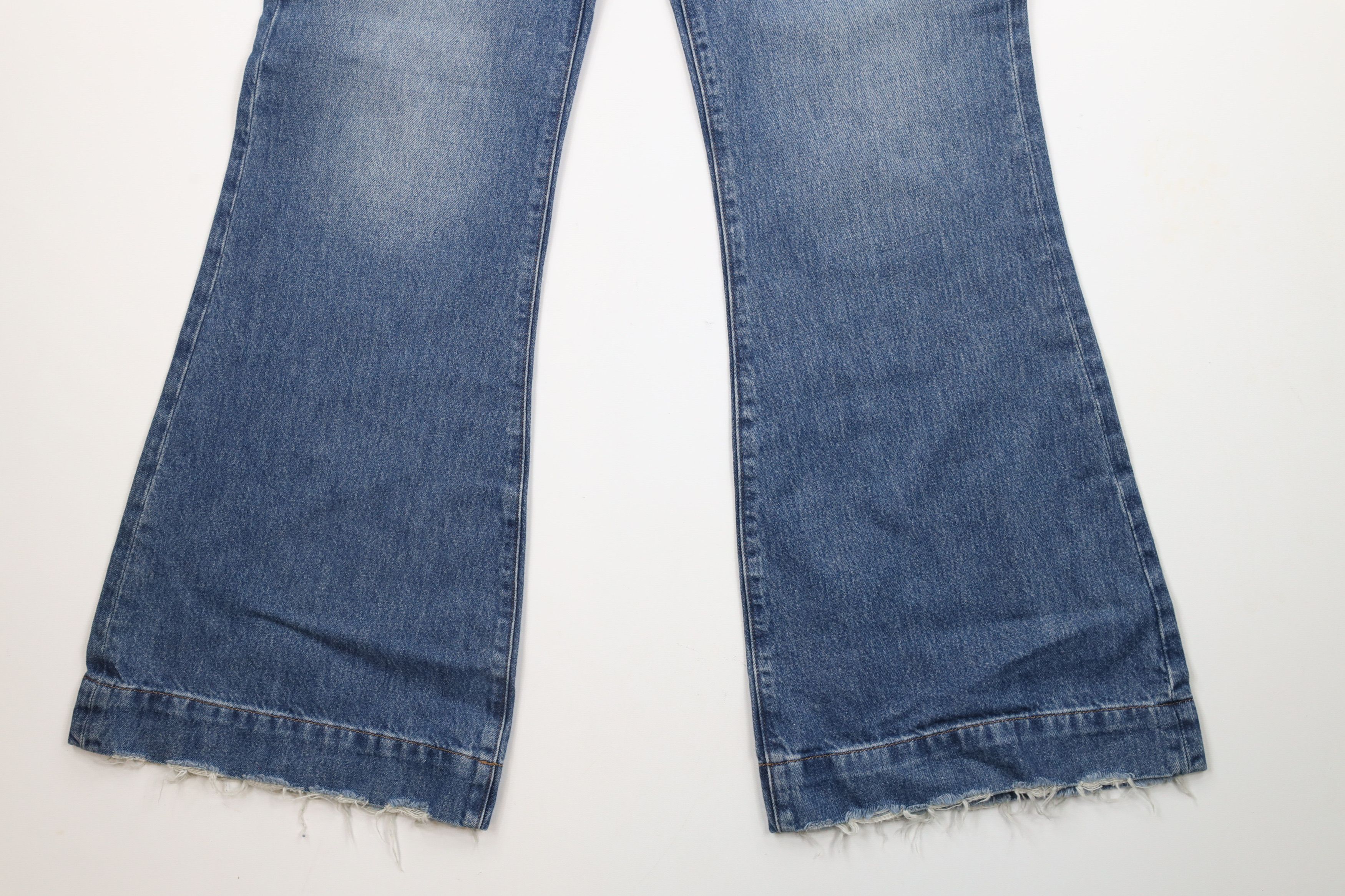 Express × Vintage New Express 70s Flare Wide Leg Bell Bottoms Denim Jeans Blue Size 32" / US 10 / IT 46 - 4 Thumbnail