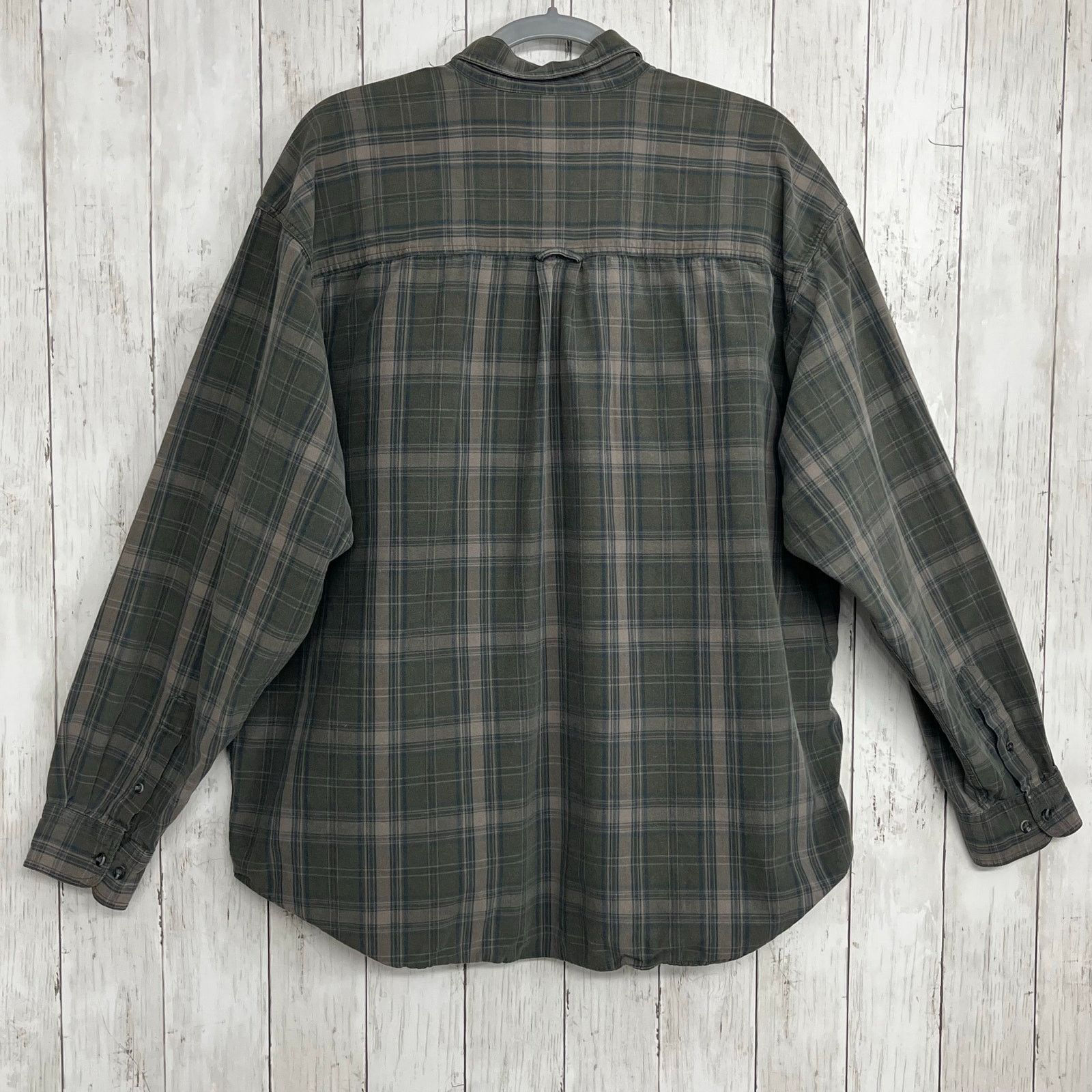 Eddie Bauer Eddie Bauer Green Plaid Button Up Shirt XL Size US XL / EU 56 / 4 - 2 Thumbnail