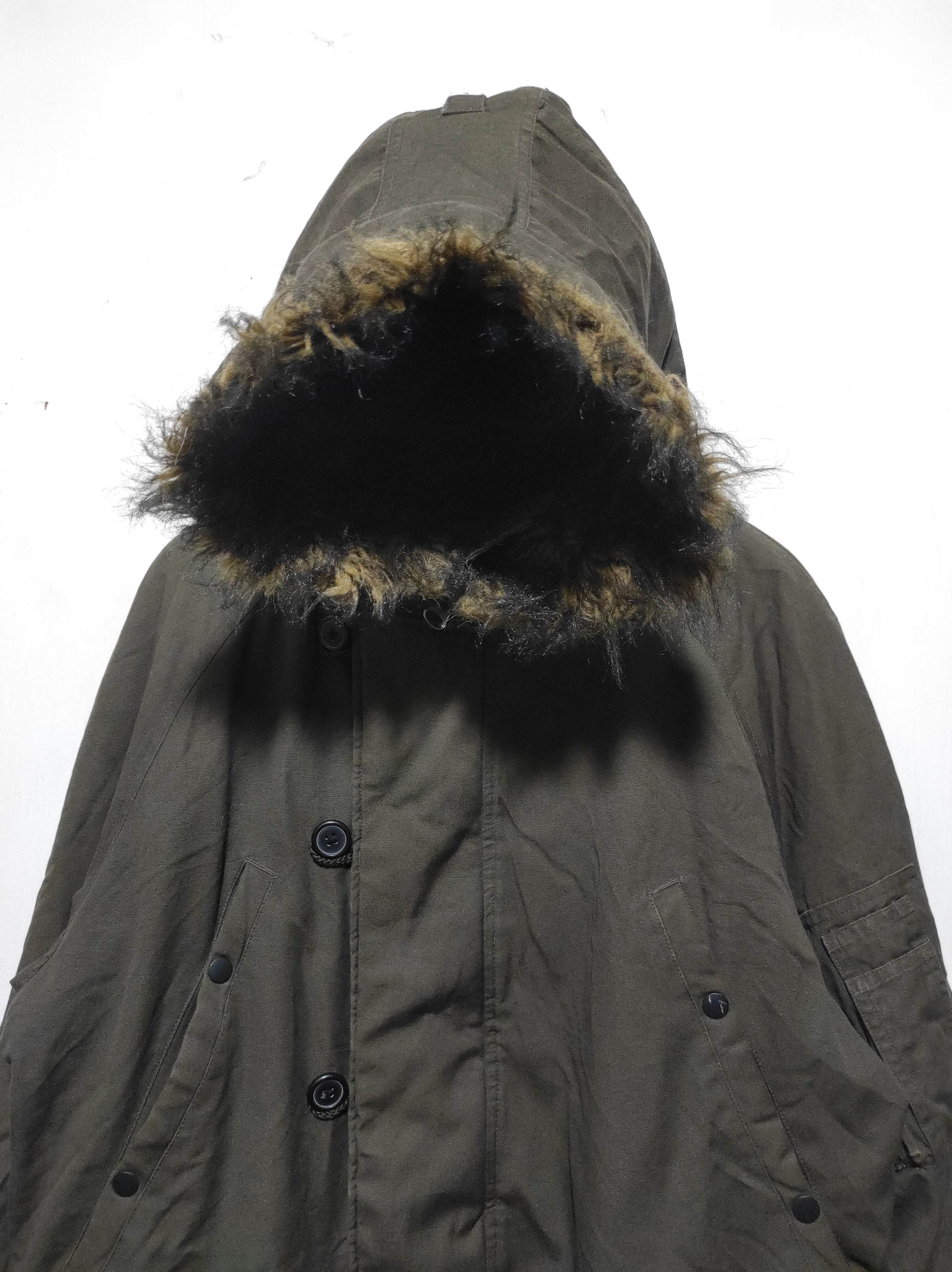 If Six Was Nine MAC EYE Fur Parka Detachable Sherpa Lining Olive N-3B Style Size US L / EU 52-54 / 3 - 3 Thumbnail