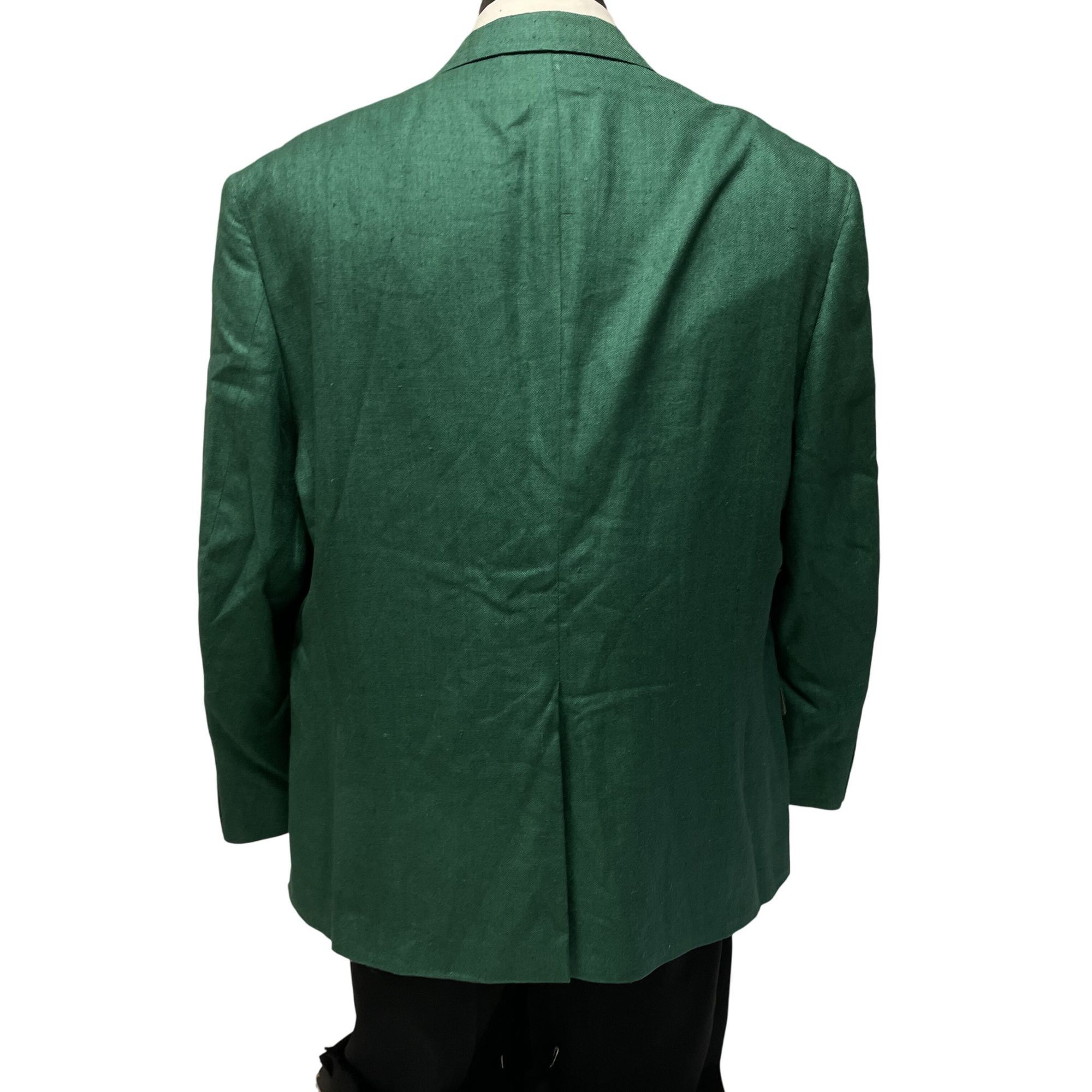 Other Vtg CHRISTMAS GREEN Sport Coat HOLIDAY Silk Linen Jacket Size 44L - 3 Thumbnail