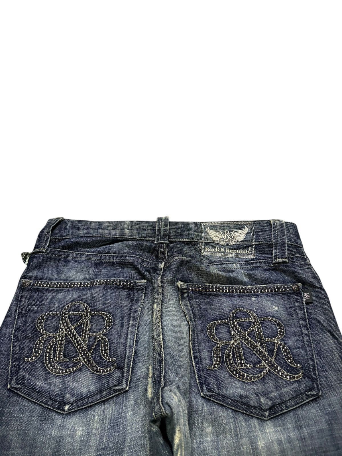 Rock & Republic Vintage Rock & Republic Distressed Bootcut Flare Jeans Size 31" - 8 Thumbnail