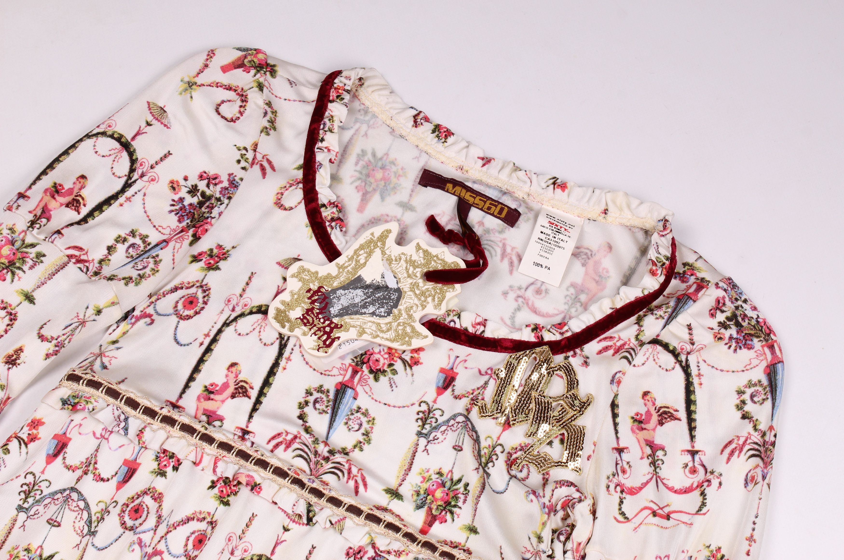 Miss Sixty × Vintage Vintage Miss Sixty Y2K Fairy Cottage Angels Pauline Top Size XS / US 0-2 / IT 36-38 - 2 Thumbnail