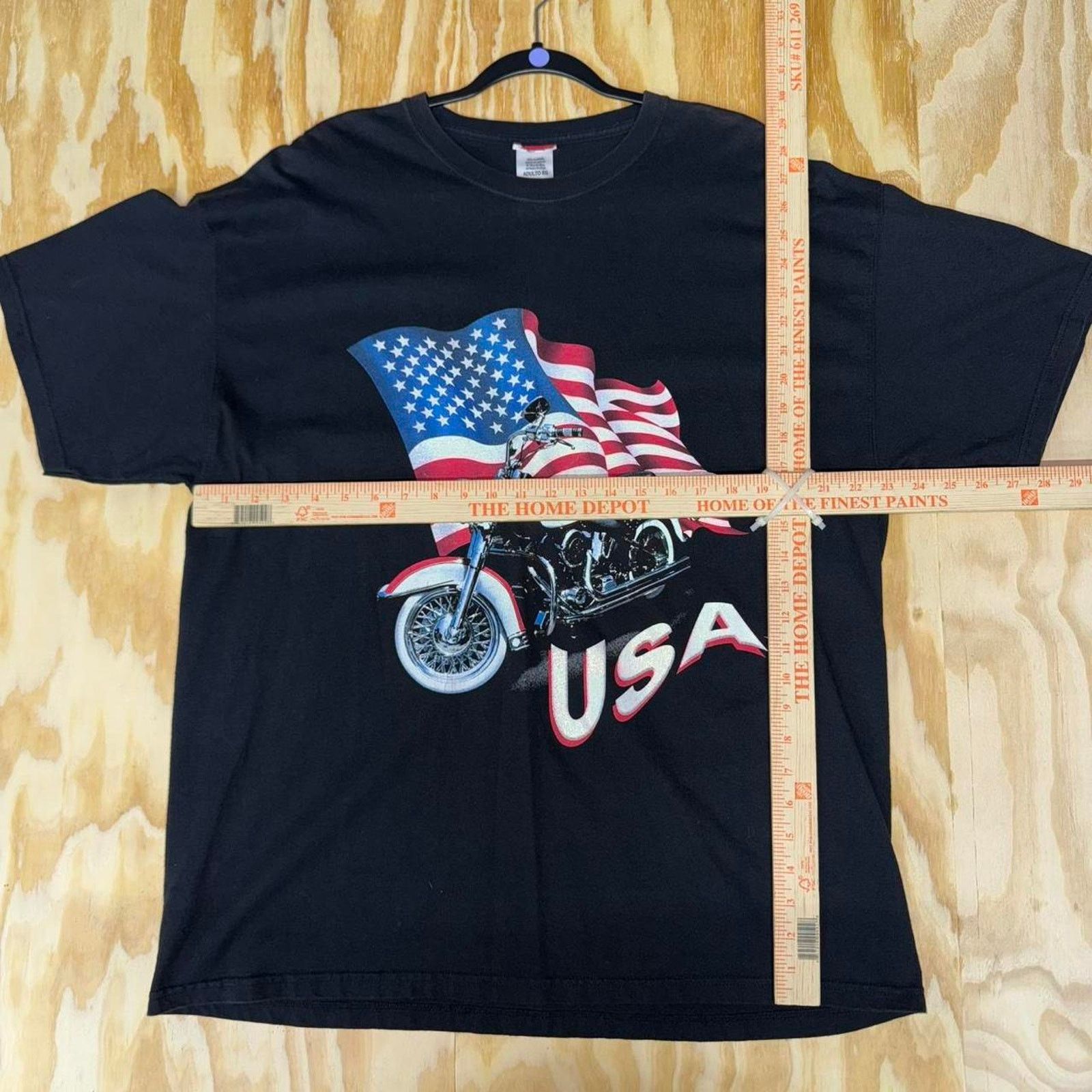 Harley Davidson Vintage y2k usa motorcycle american flag 2000s biker t-shirt Size US XL / EU 56 / 4 - 3 Thumbnail