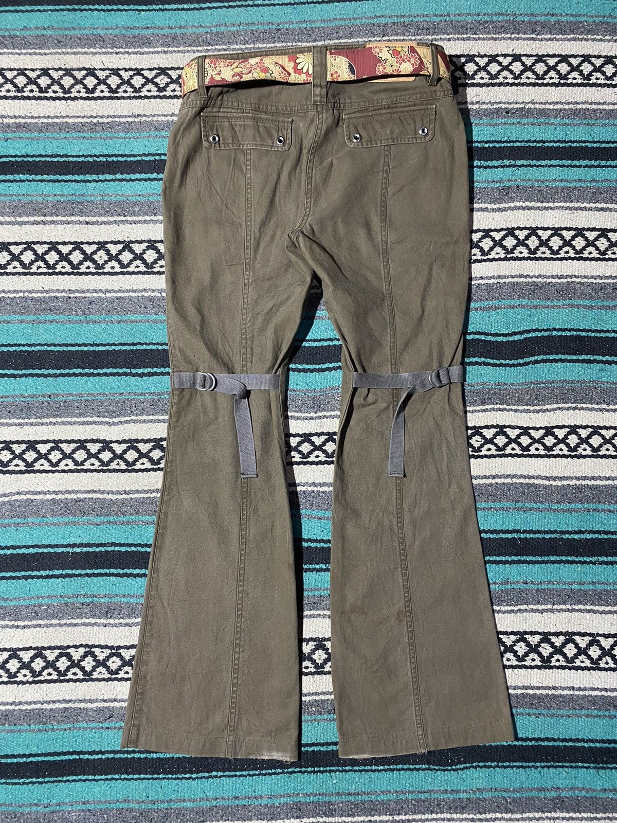 If Six Was Nine 2000s VS Outfitters - Cargo Bondage Flared Pants Size US 30 / EU 46 - 6 Thumbnail