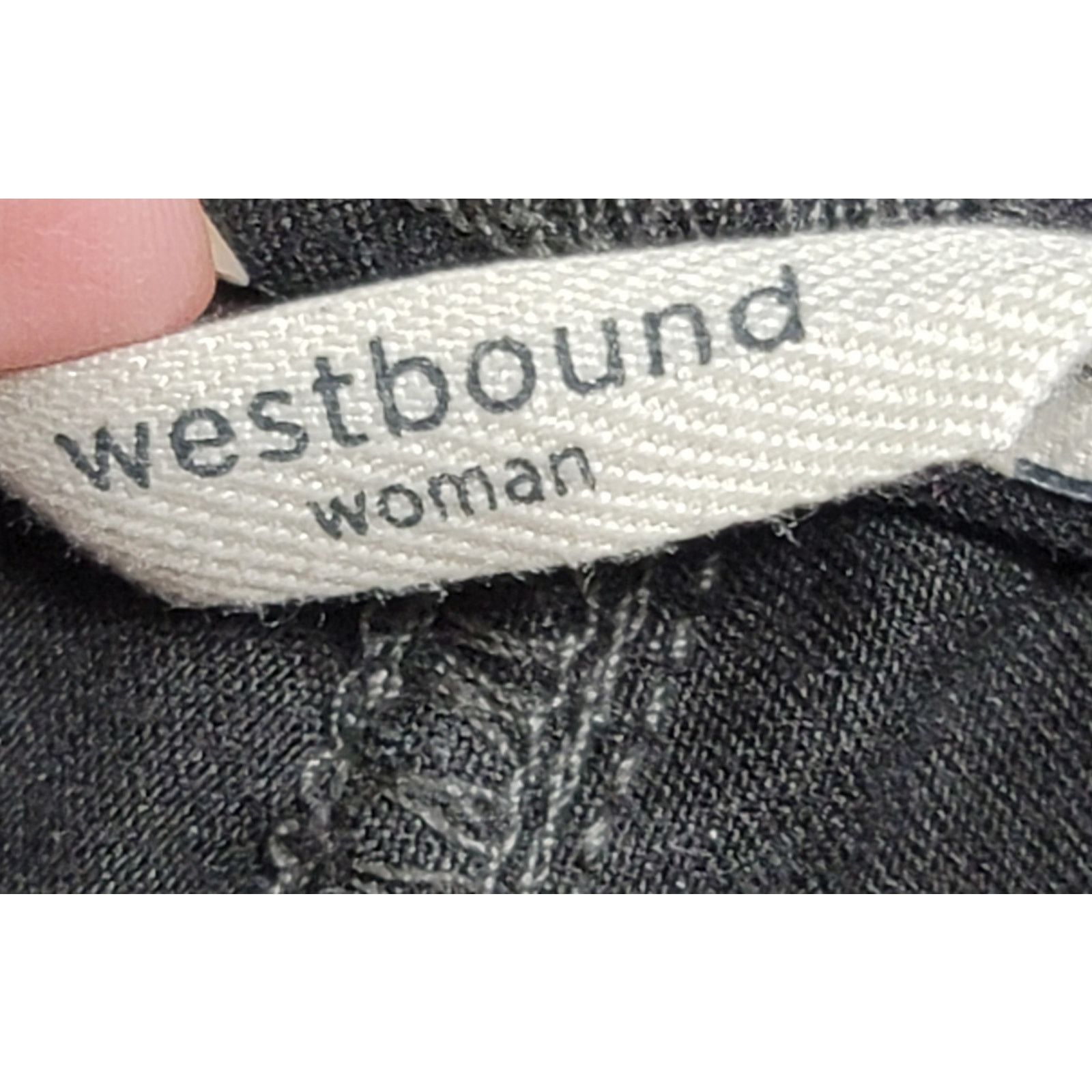 Other Westbound Woman Black "Faded" Pull On Jeans 14WR Lightweight Size 36" / US 14 / IT 50 - 3 Thumbnail