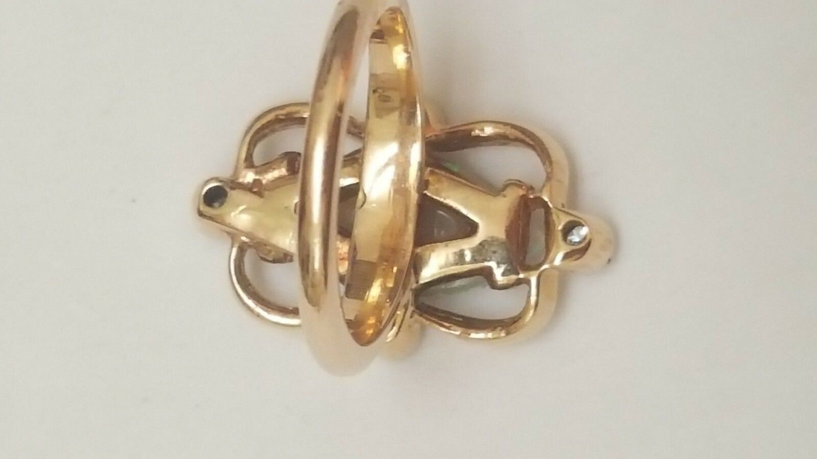 Other Antique 3.20ct Diamonds Australian Opal 14k Y/ Gold Ring Size ONE SIZE - 2 Thumbnail