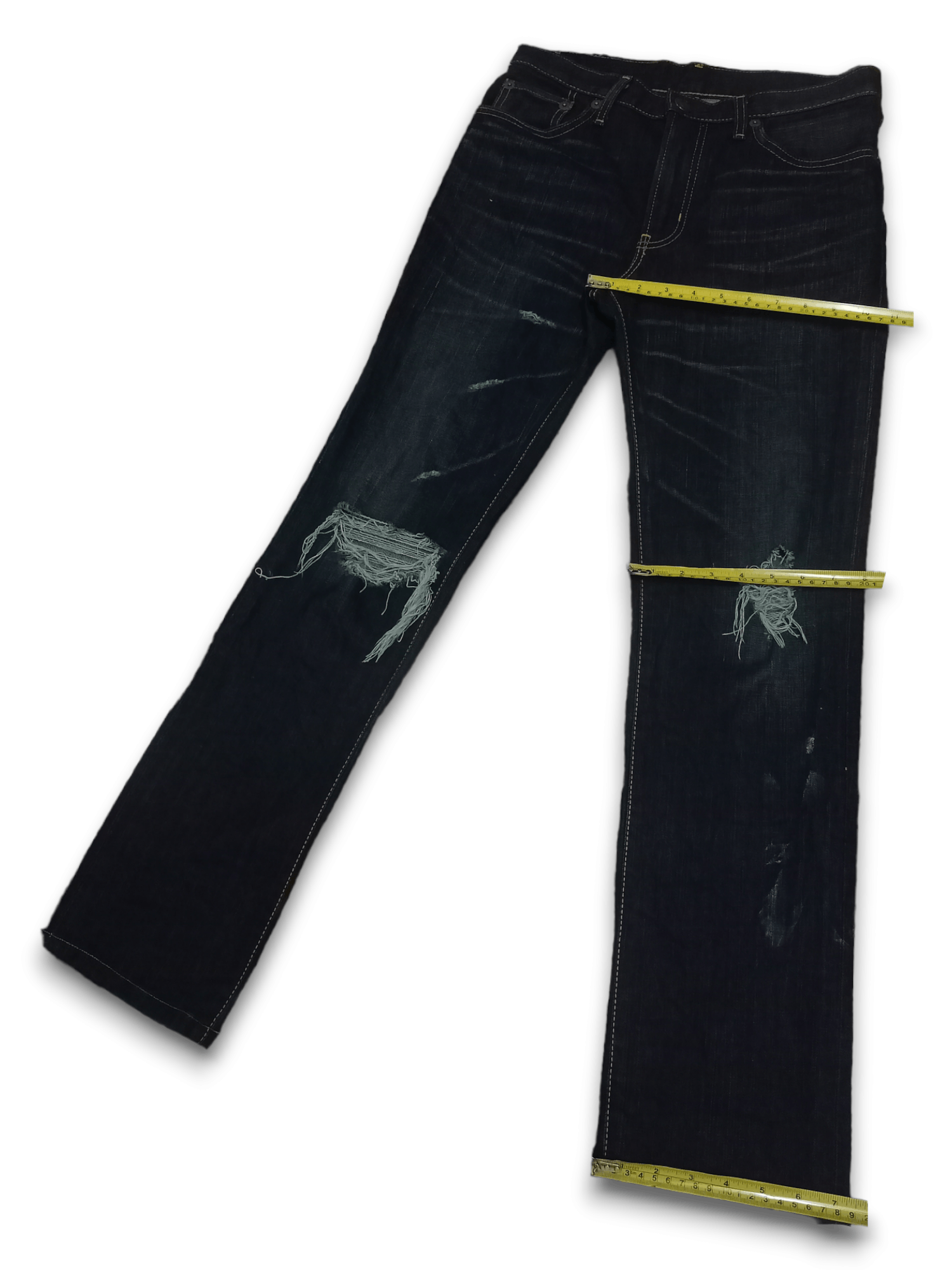 Edwin × Japanese Brand Vintage Japanese Edwin 502 Washed Blue Distressed Jeans Size US 29 - 11 Thumbnail