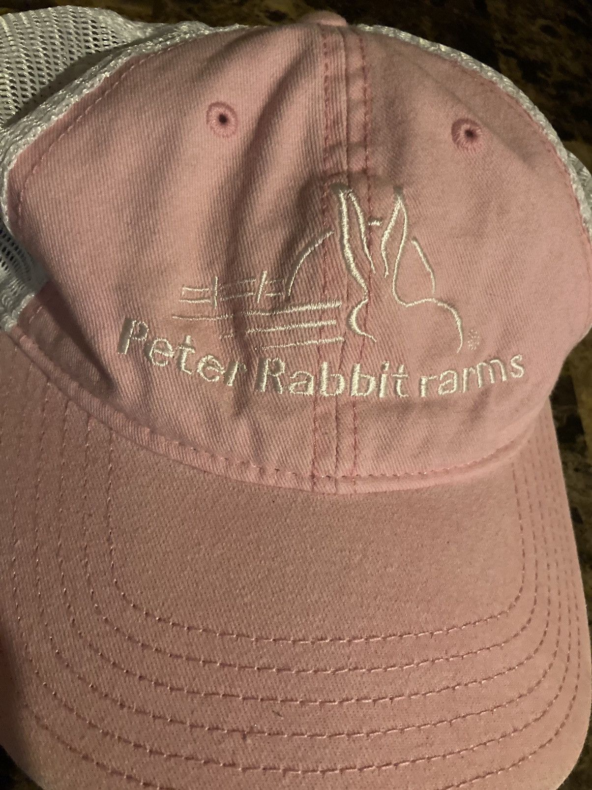 Otto Peter Rabbit Farms logo hat pink & white mesh snapback Otto Size ONE SIZE - 3 Thumbnail