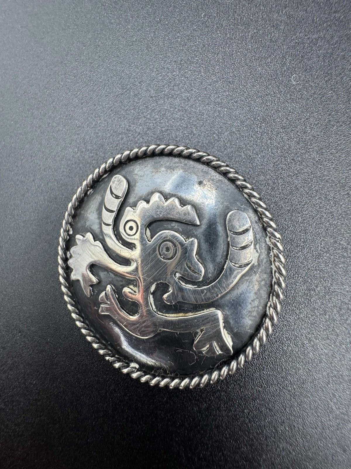 Other Vintage Taxco Sterling Silver Aztec Quetzalcoatl Mythical Se Size ONE SIZE - 5 Thumbnail