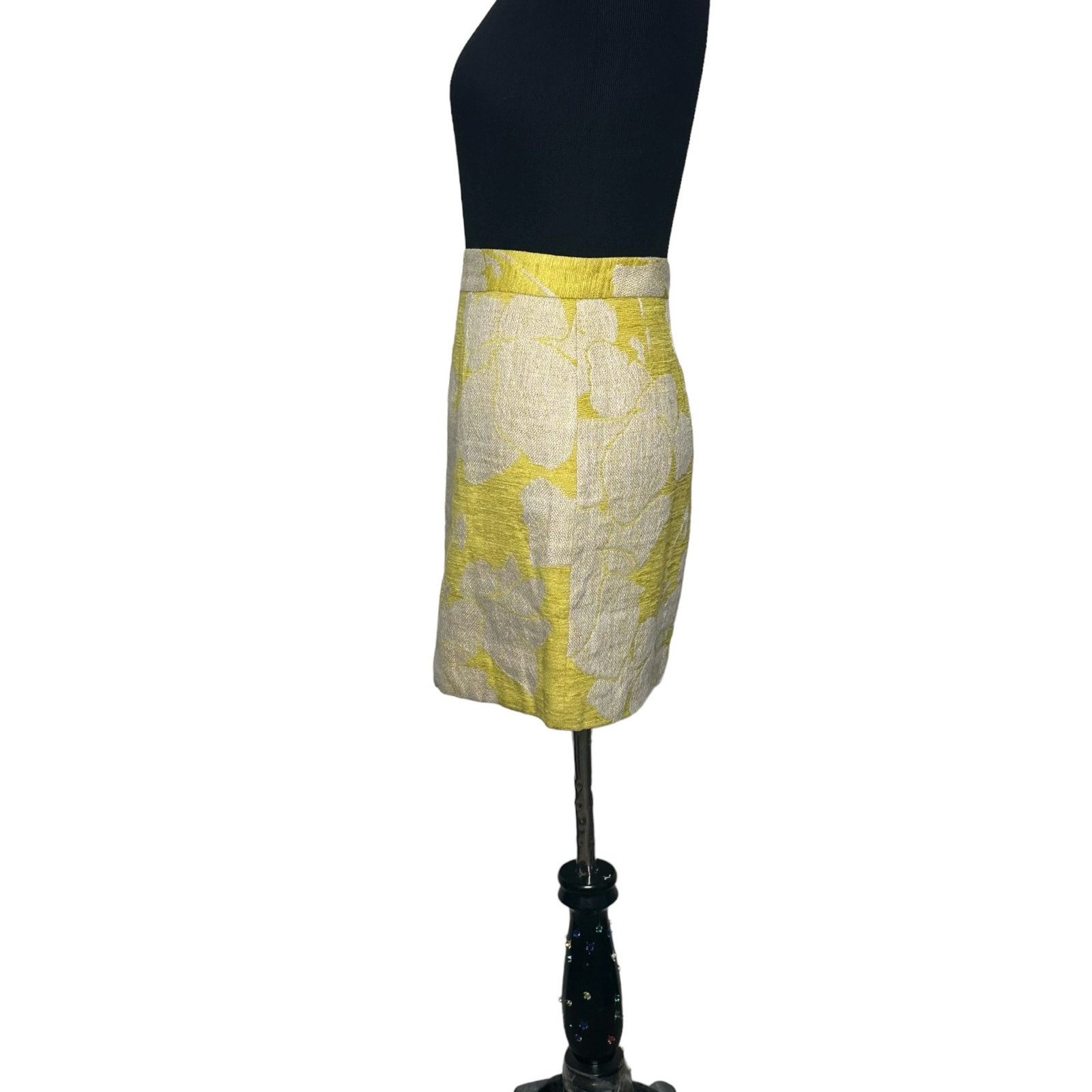 Zara Zara Basic yellow tan burlap lined mini skirt size Large Size 32" / US 10 / IT 46 - 12 Thumbnail
