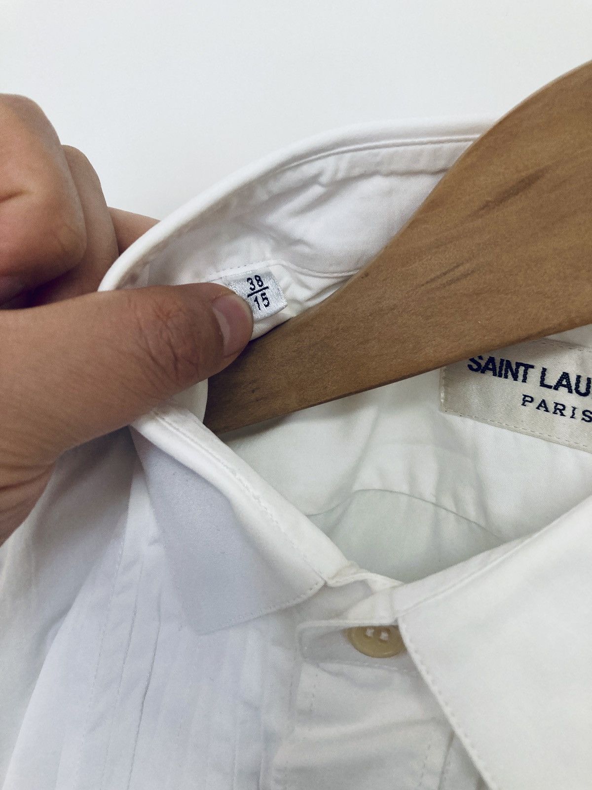 Saint Laurent Paris SAINT LAURENT PARIS BY HEDI SLIMANE PLEATED BIB TUXEDO SHIRT Size 38R - 4 Thumbnail