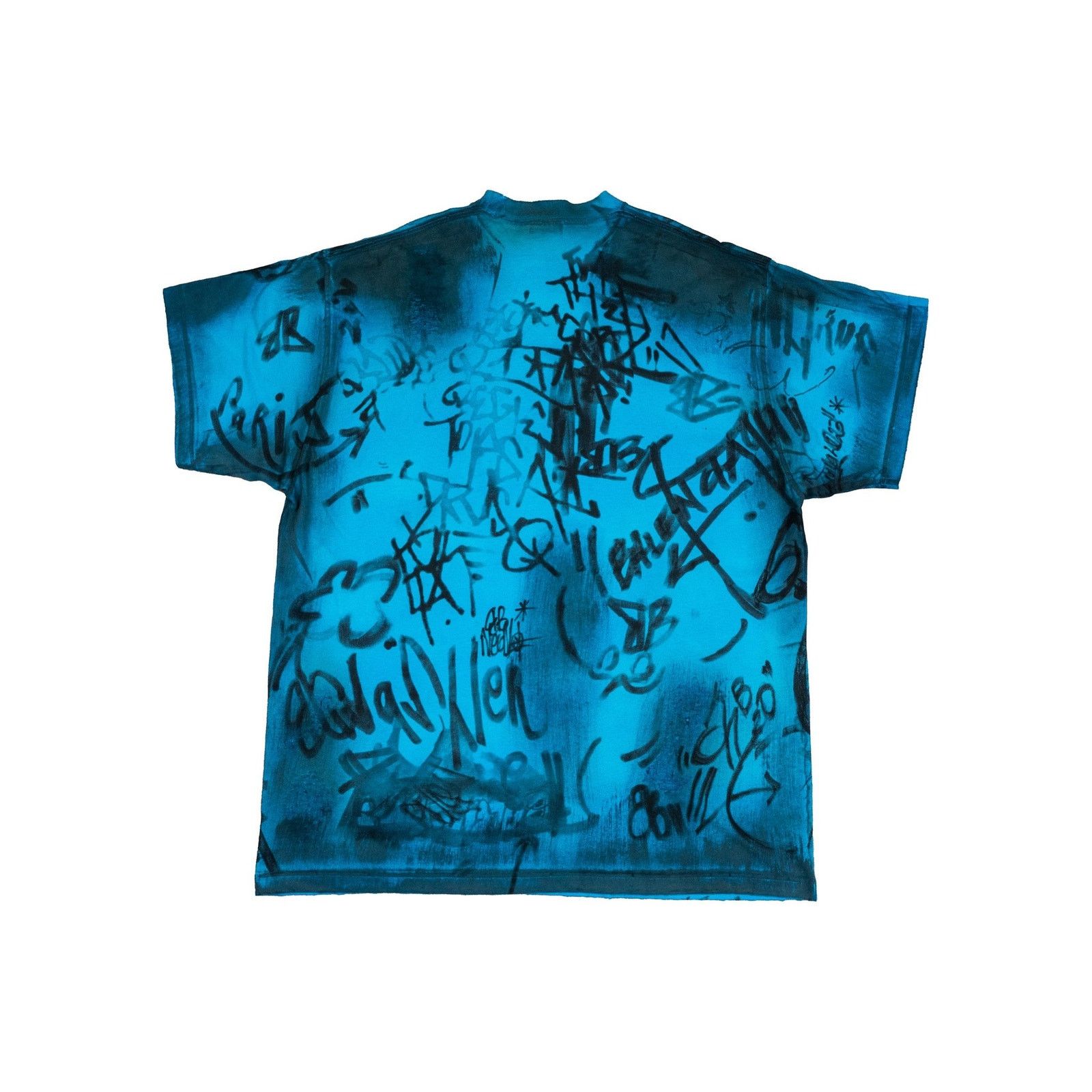 Balenciaga Skater Graffiti T-Shirt 'Blue' Size US L / EU 52-54 / 3 - 2 Thumbnail