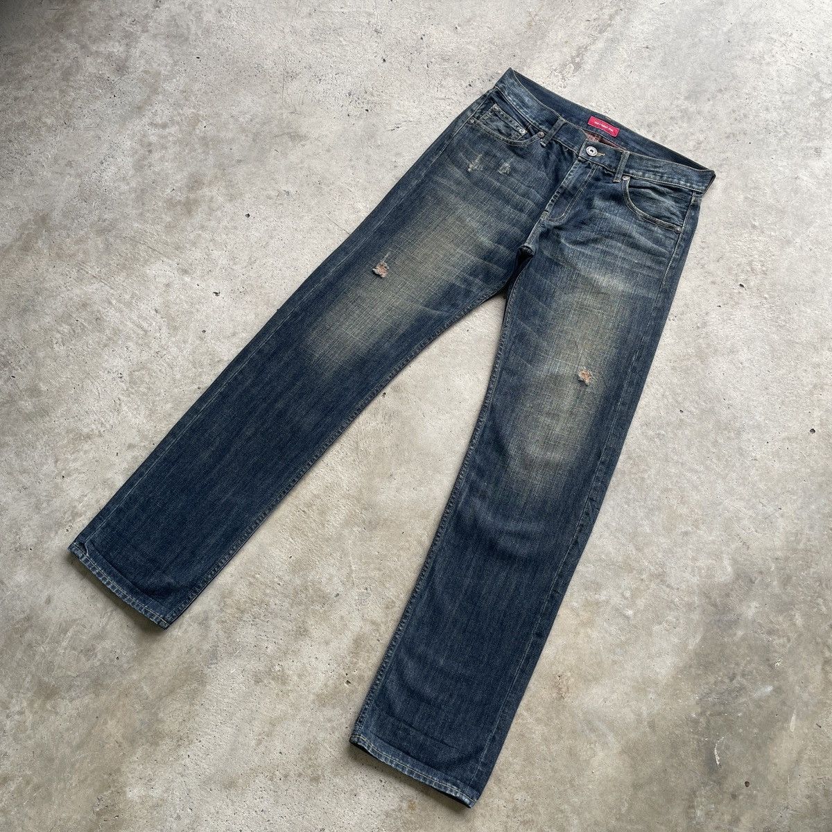 Japanese Brand W33x34💥 Vintage Japanese Rusty Jeans Faded Denim Pants Size US 33 - 2 Thumbnail