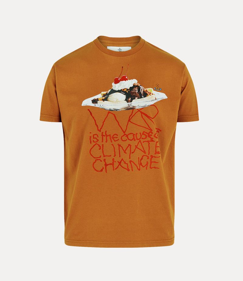 Vivienne Westwood o1f1d3z0426 Orb-Print T-Shirt in Mustard Size US XL / EU 56 / 4 - 1 Thumbnail