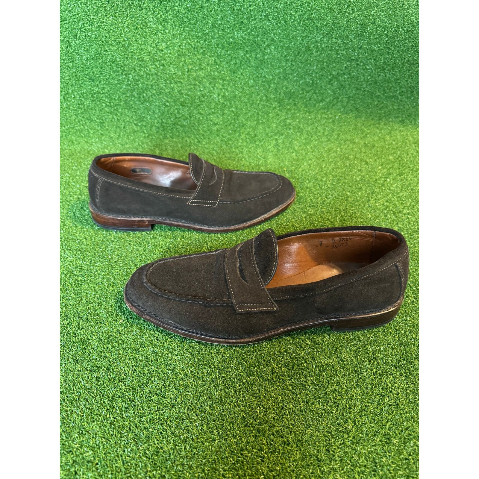 Allen Edmonds St Lucia Shoes Loafers Woven Leather Brown  Slip On NARROW 9.5D Allen Edmonds Nashua Tassel Kiltie Loafers Pebbled Leather  main image 3