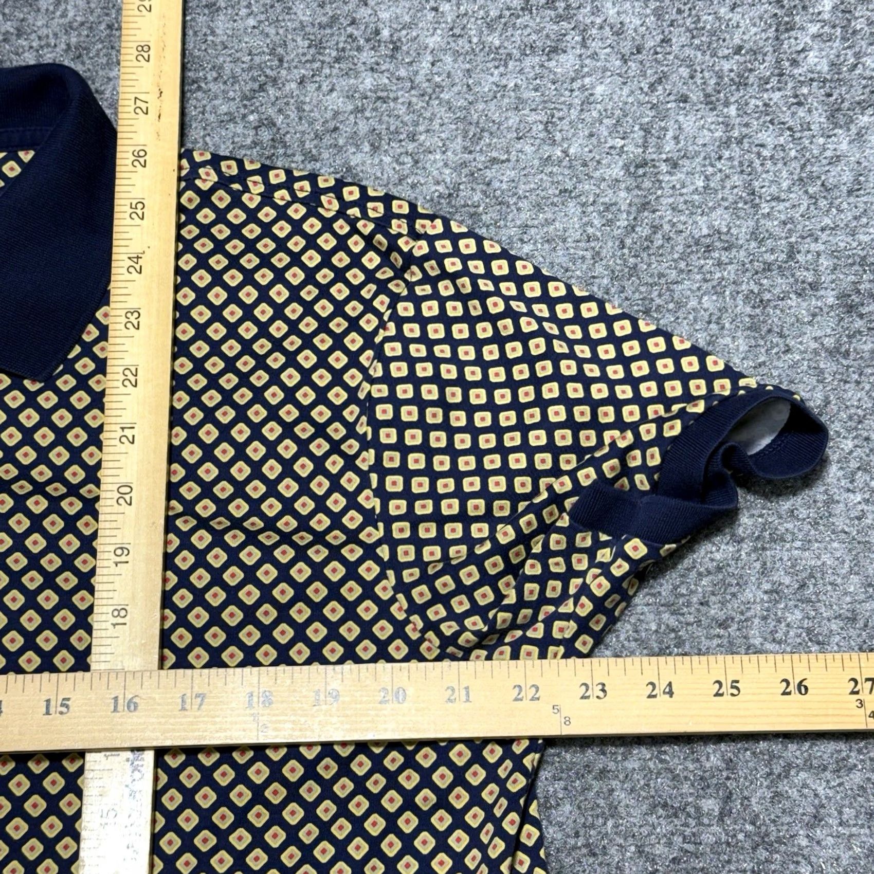 Polo Ralph Lauren Polo Ralph Lauren Polo Shirt Mens XL Classic Fit Blue Yellow Diamond Geometric Red Pony」 Size US L / EU 52-54 / 3 - 4 Thumbnail