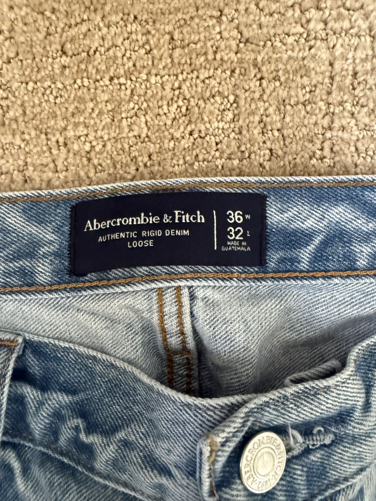 Abercrombie & Fitch × Vintage Light Blue Vintage Wash Size US 38 / EU 54 - 4 Thumbnail